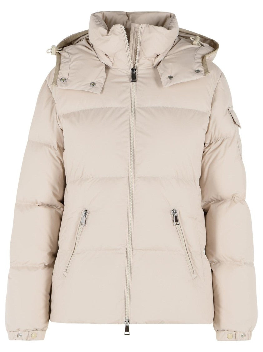 Moncler 'Fourmines' Cream Polyester Short Down Jacket