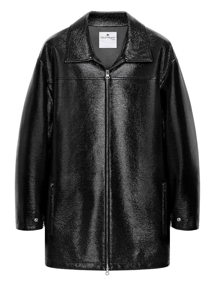 Courrèges Glossy Vinyl Finish Classic Jacket