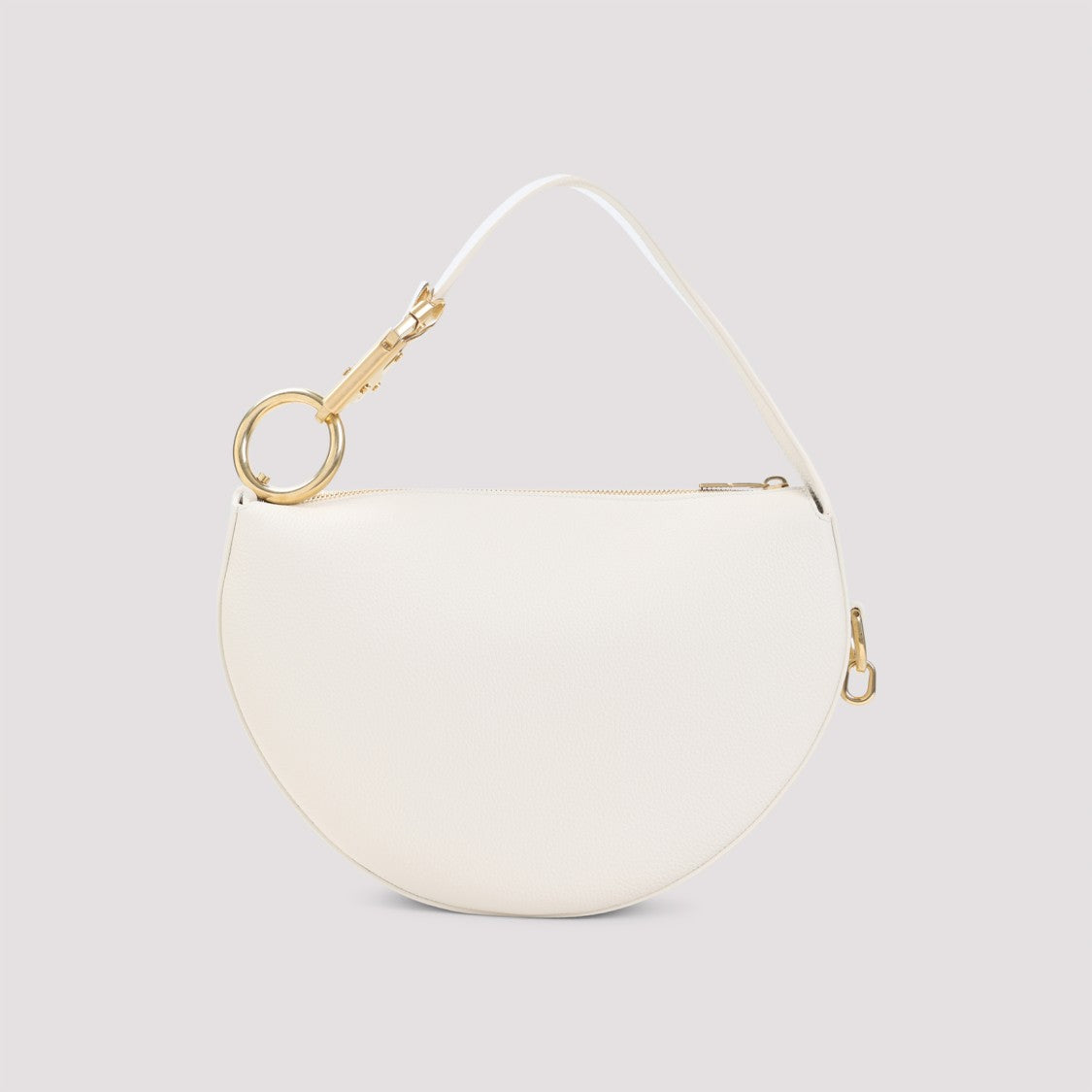 Burberry Half-Moon Design Shoulder Bag With Gold Ring Detail
