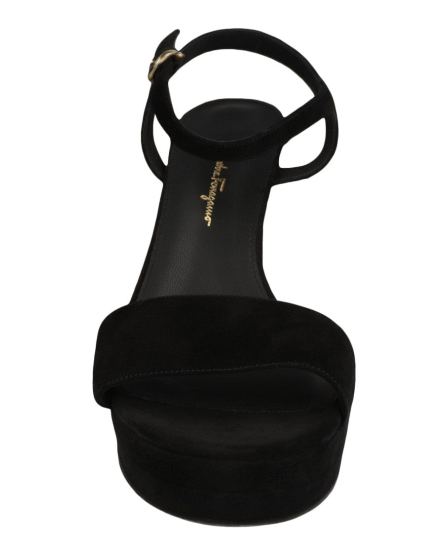 Ferragamo Trento 2 Suede Platform Sandals