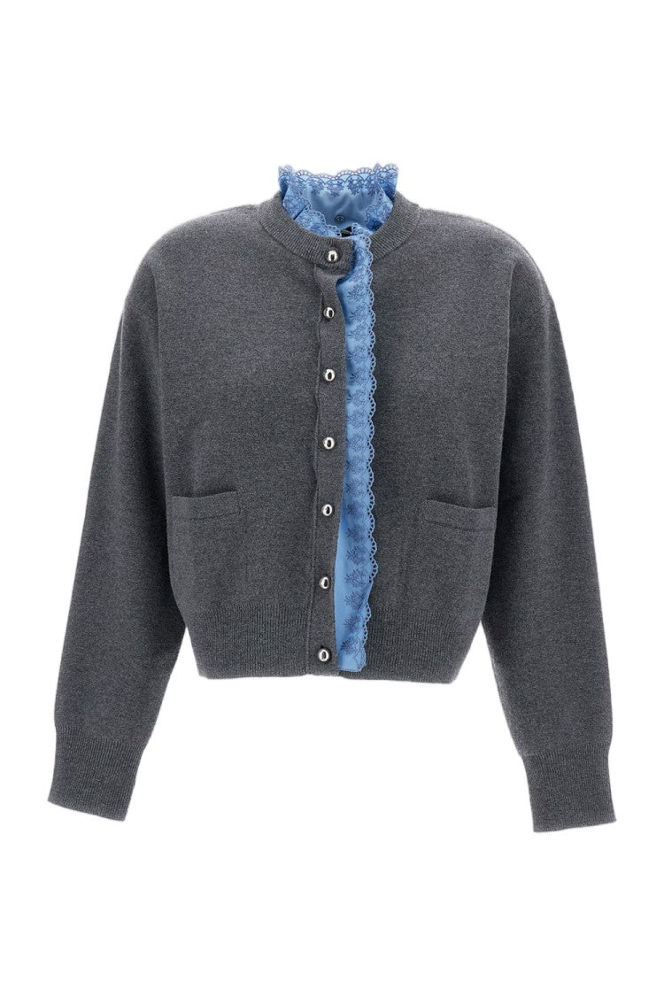 Rabanne Long-Sleeved Cardigan With Removable Satin Insert