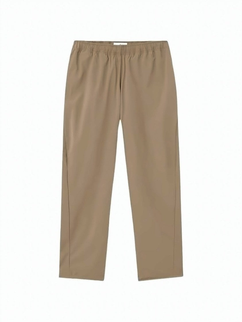 Stone Island Relaxed Fit Beige Jogger Pants With Snap Button Pockets