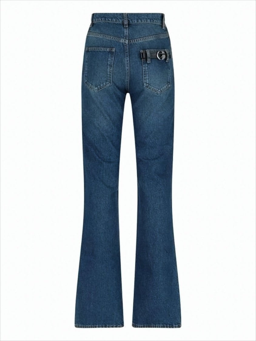 Coperni High-Waist Denim Pants With Flared Leg