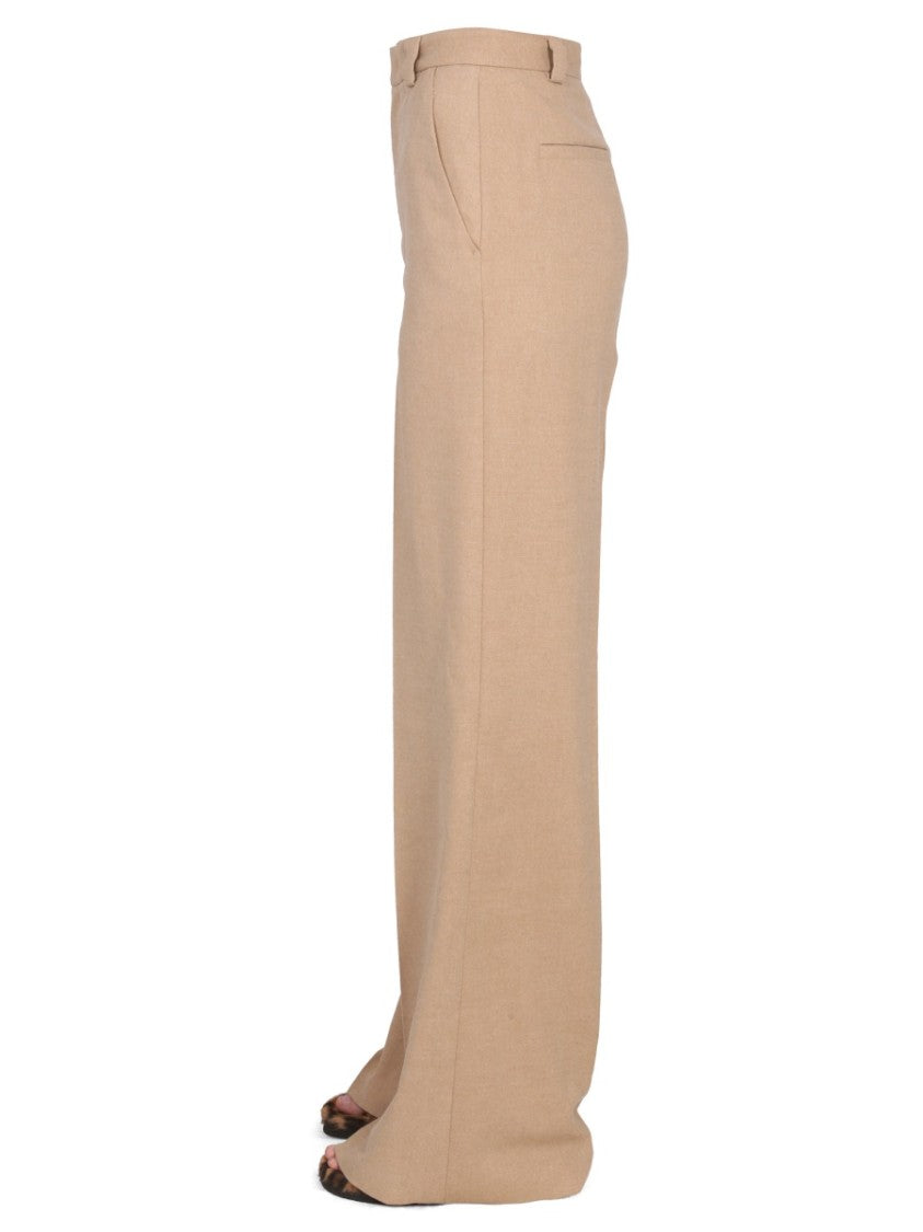 Red Valentino Wide-Leg Flared Pants With High Waistband