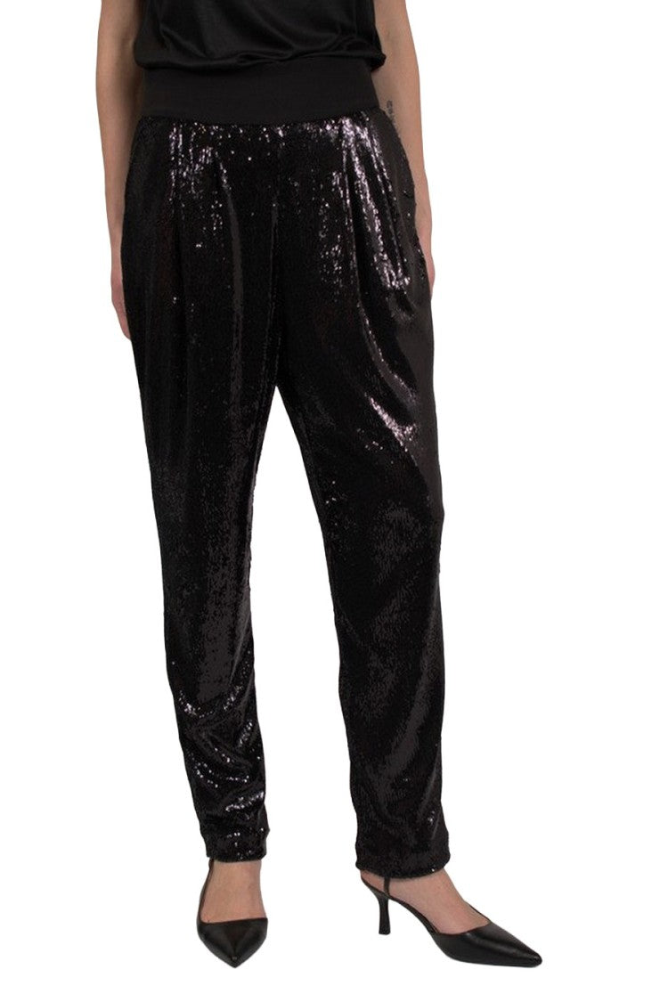 P.A.R.O.S.H. Blue Cotton-Blend Straight-Leg Pants
