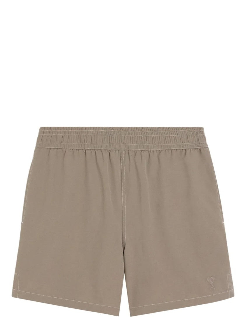 Ami Contrast-Stitching Swim Shorts