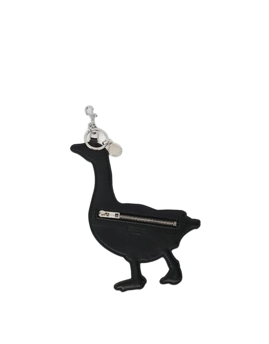 Moschino Goose-Shaped Polyurethane Keyring With Zipper Pocket
