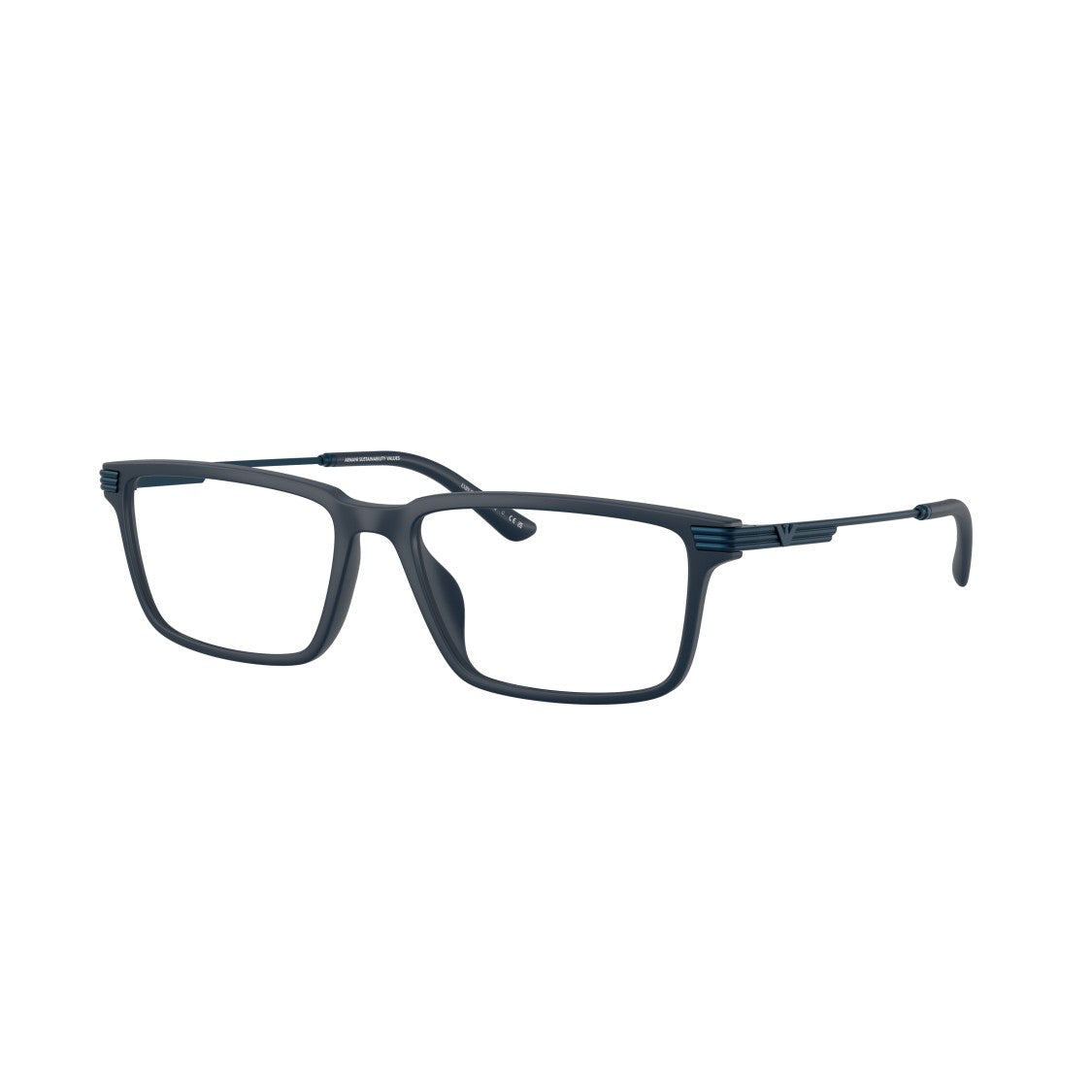 Emporio Armani 0Ea3268u Rectangular Black Eyeglasses With Matte Finish