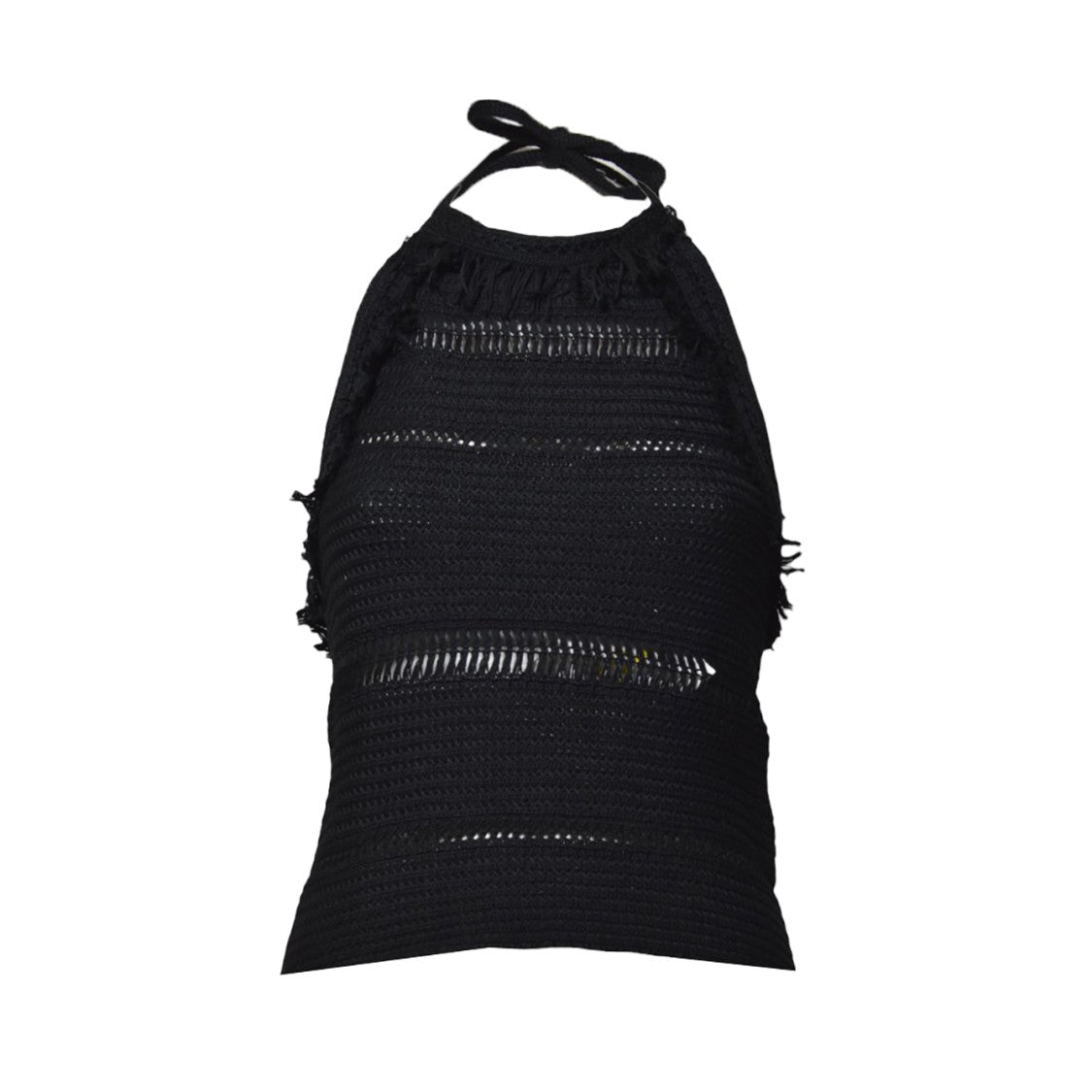Isabel Marant Étoile Black Macramé Araliane Top
