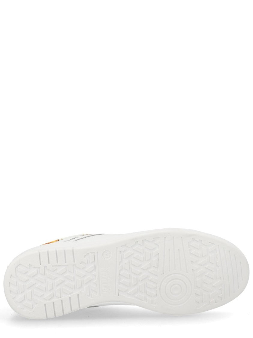 Versace Jeans Couture Black Gold Baroque Pattern Sneakers
