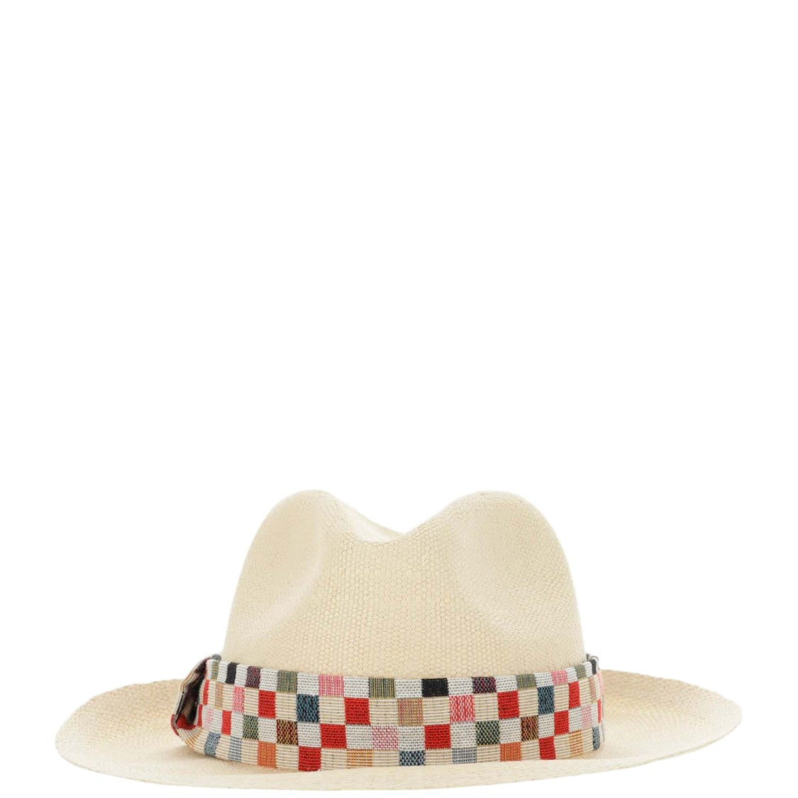 Alexia Alvarez De Toledo Panama Hat With Geometric Pattern