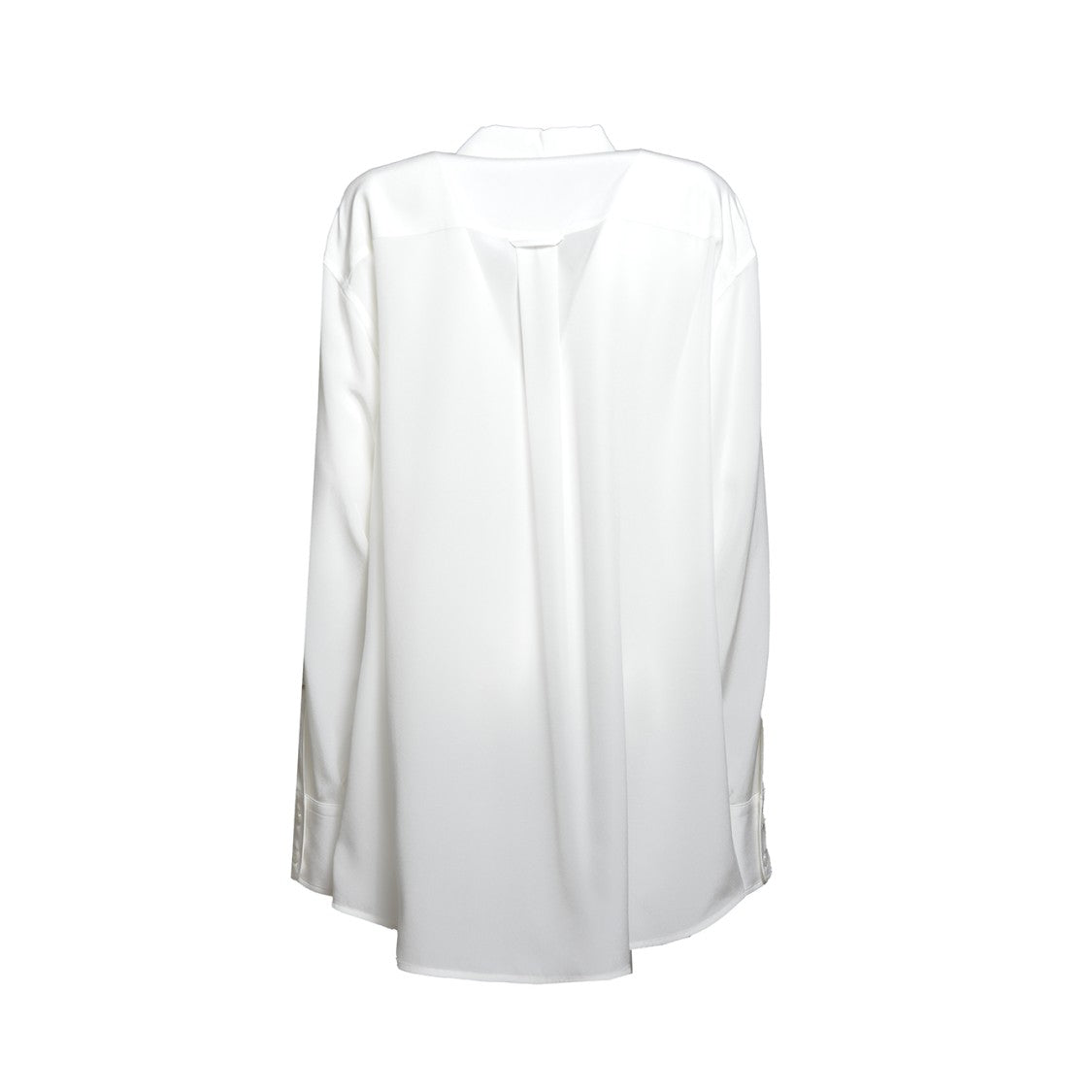 Sportmax Relaxed-Fit White Silk Crêpe De Chine Blouse