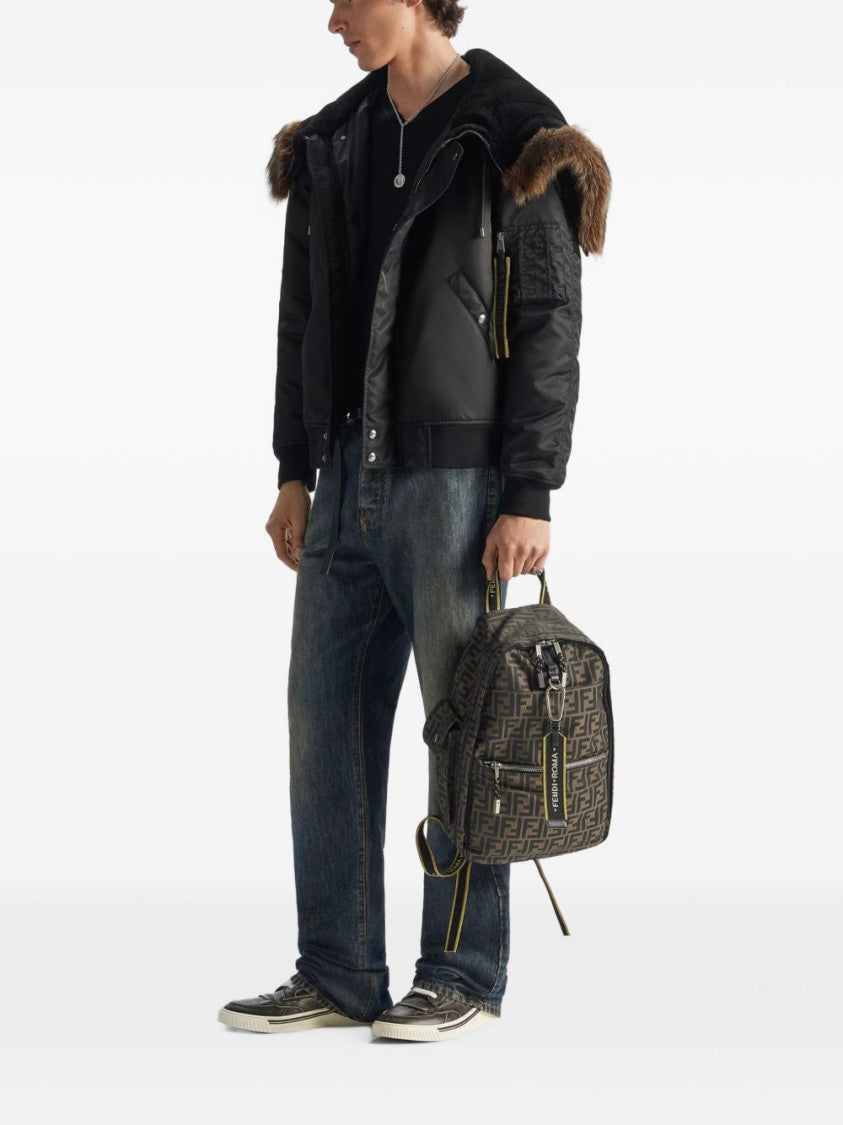 Fendi Monogram Structured Convertible Backpack