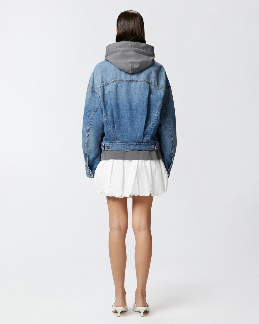 Pinko Blue Gaborone Oversized Cotton Denim Jacket