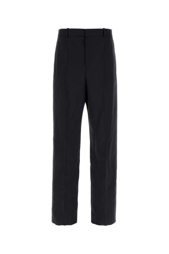 Saint Laurent Black Tailored Flat Trousers With Clean Waistband
