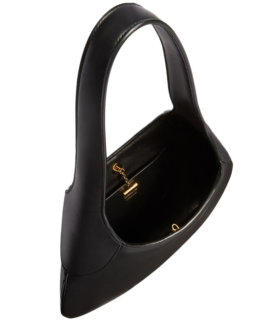 Khaite Black Joan Leather Hobo Bag