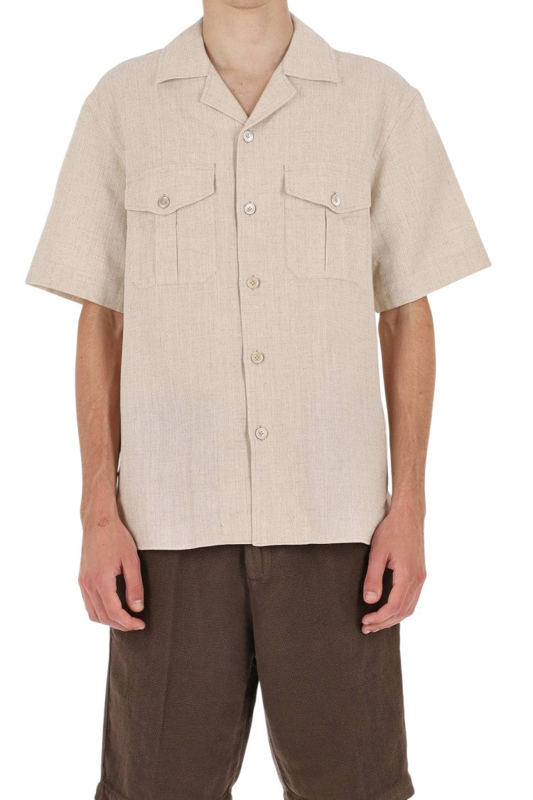 Eleventy Bowling Collar Viscose-Blend Shirt