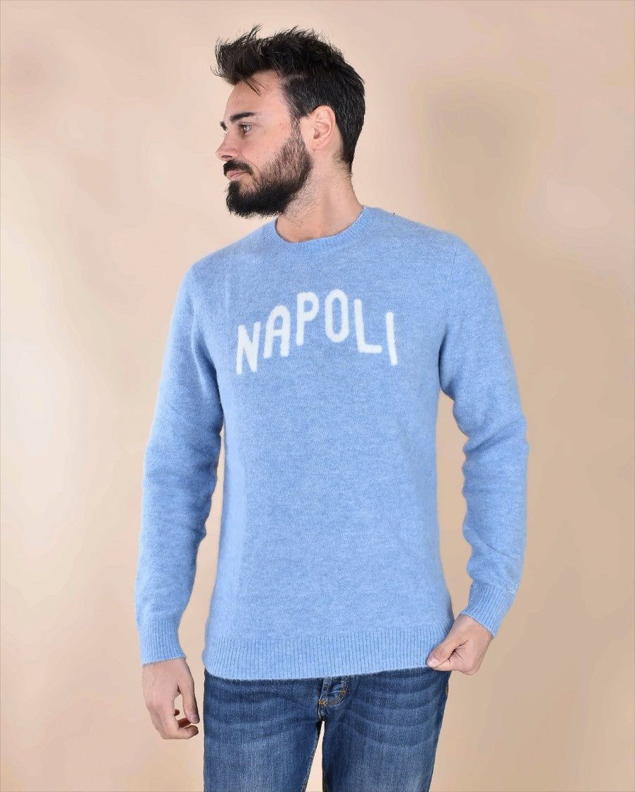 Mc2 Saint Barth Heron Alpaca Napoli Sweater With Fuzzy Detailing