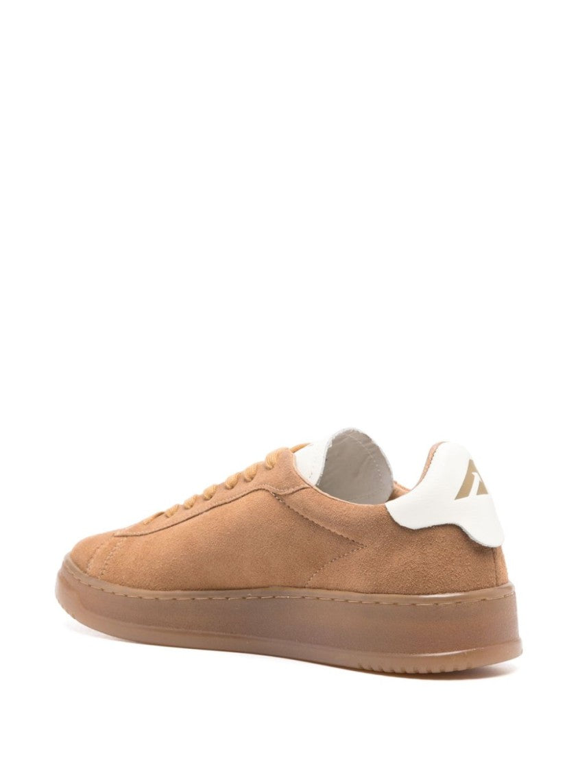 Autry Low-Top Brown Sneakers With Smooth Suede Finish