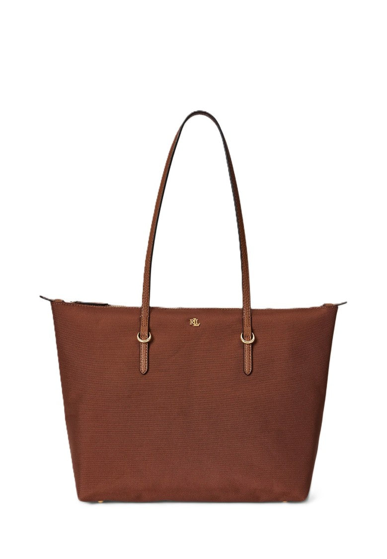 Lauren Ralph Lauren Brown Keaton 26 Recycled Tote Bag