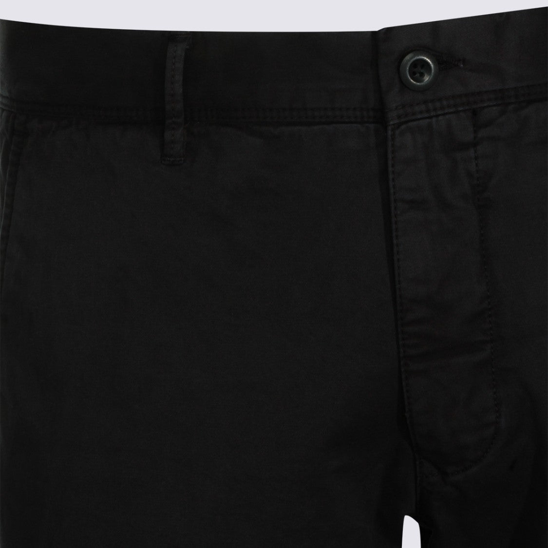 Incotex Tailored Black Shorts With Button Closure