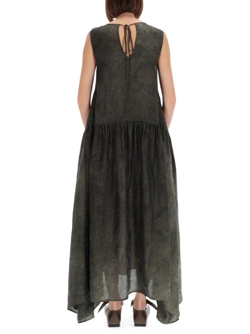 Uma Wang Avery Sleeveless Asymmetrical Maxi Dress