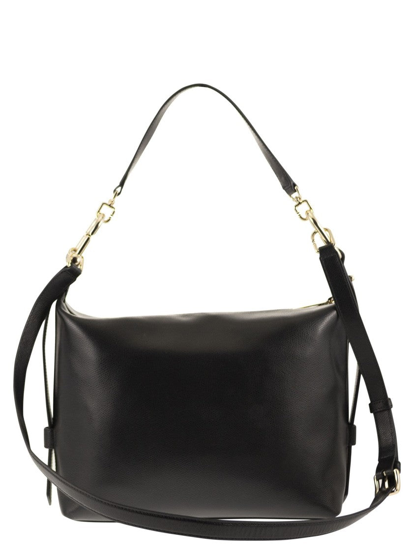 Furla Geometric Leather Hobo Bag With Arcosfera Hardware