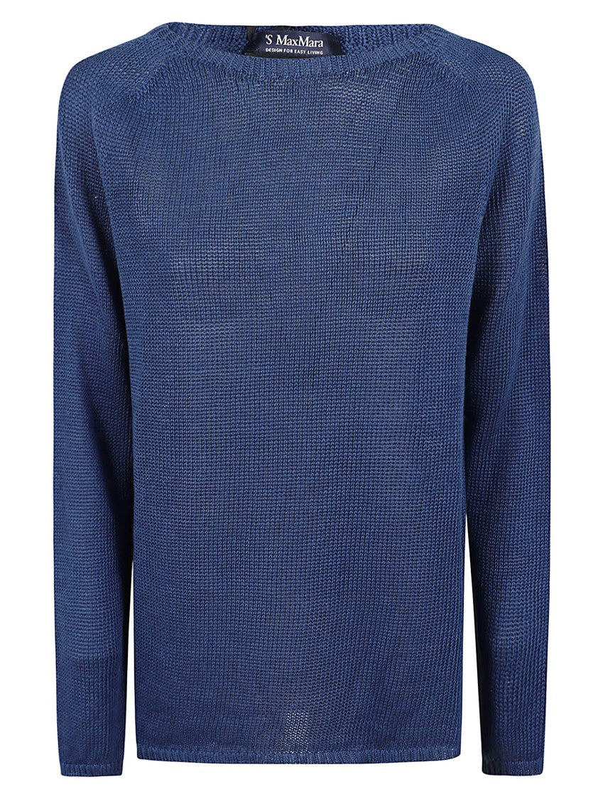 Max Mara Giolino Boat Neck Linen Sweater