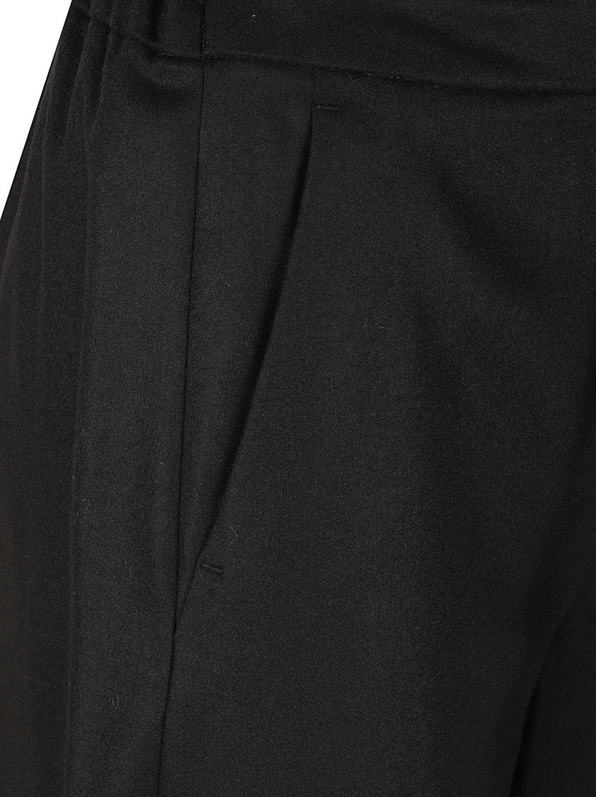 Max Mara Black Cropped Pants With Relaxed Fit And Tapered Leg