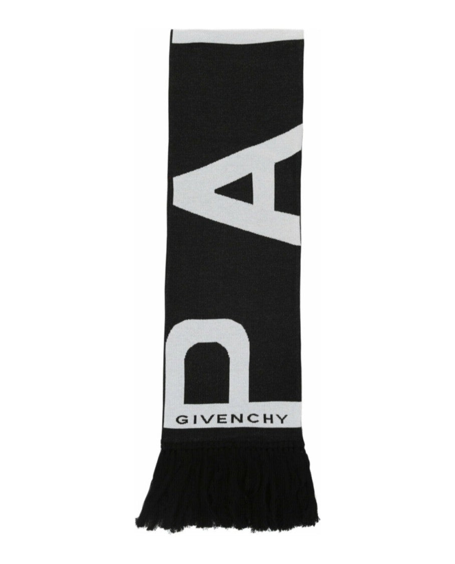 Givenchy Logo Fringe Football Scarf