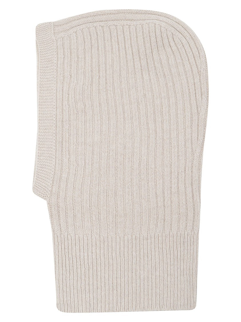 Aragona Ribbed Cashmere Extended Neck Balaclava