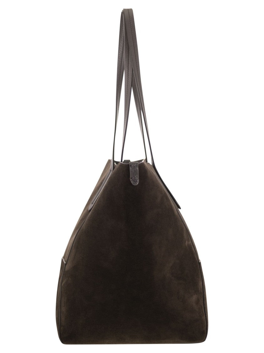 Brunello Cucinelli Bc Duo Suede Bag With Jewellery