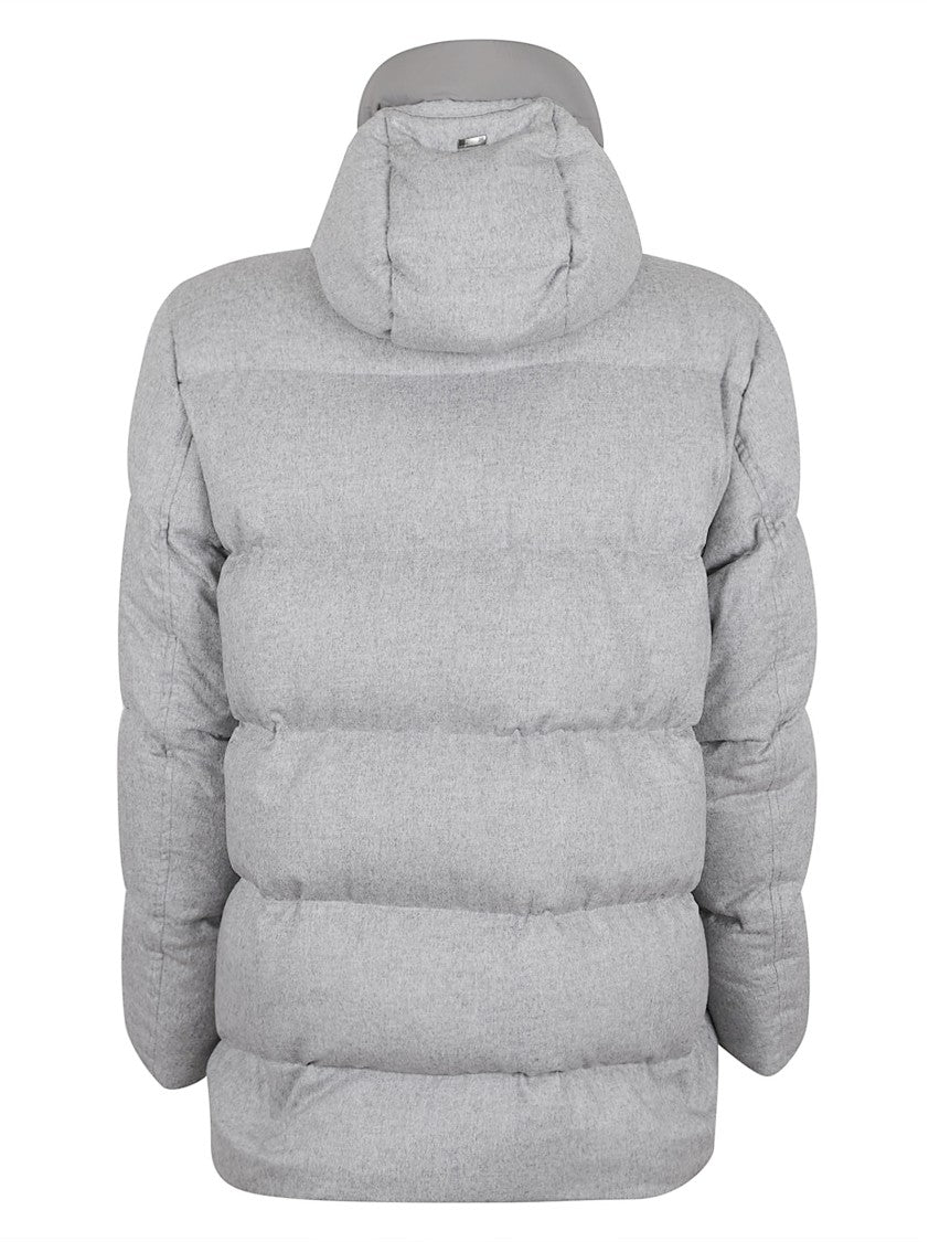 Herno Padded Quilted Casual Jacket With High Collar