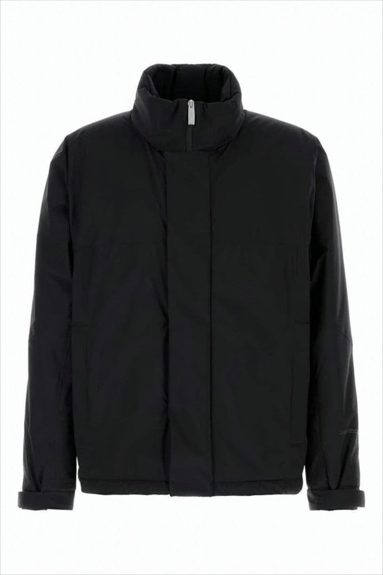 Herno Boxy High Collar Jacket With Concealed Closure