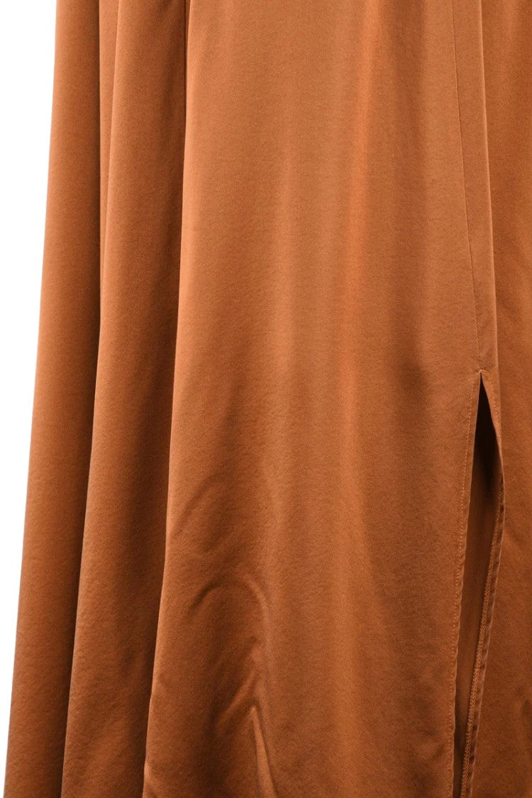 Forte Forte Long Satin Skirt - Brown