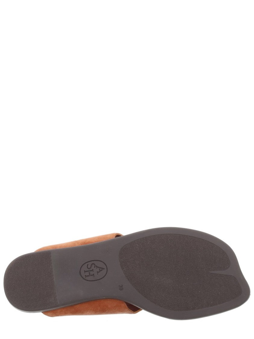 Ash Neutral Genius Studded Wide Strap Sandals