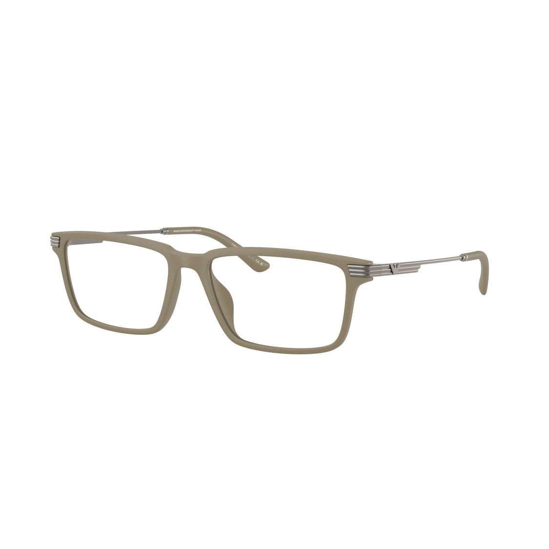 Emporio Armani 0Ea3268u Rectangular Frame Eyeglasses With Metallic Accents