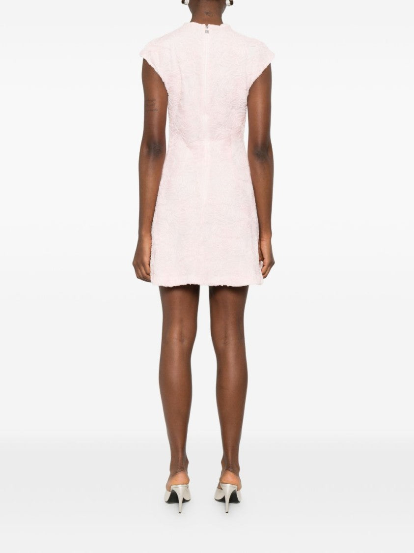 Rotate Floral Mini Dress With High Neckline