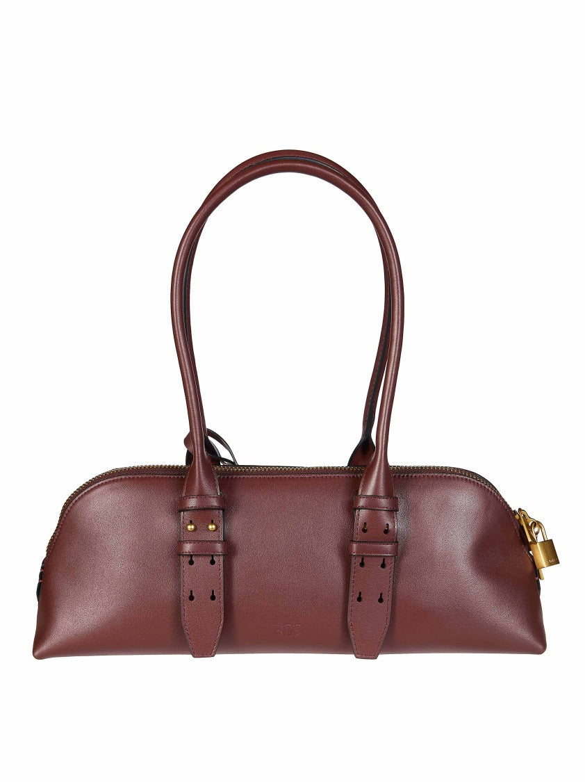 Pinko Bowling Baguette Big Smooth Handbag