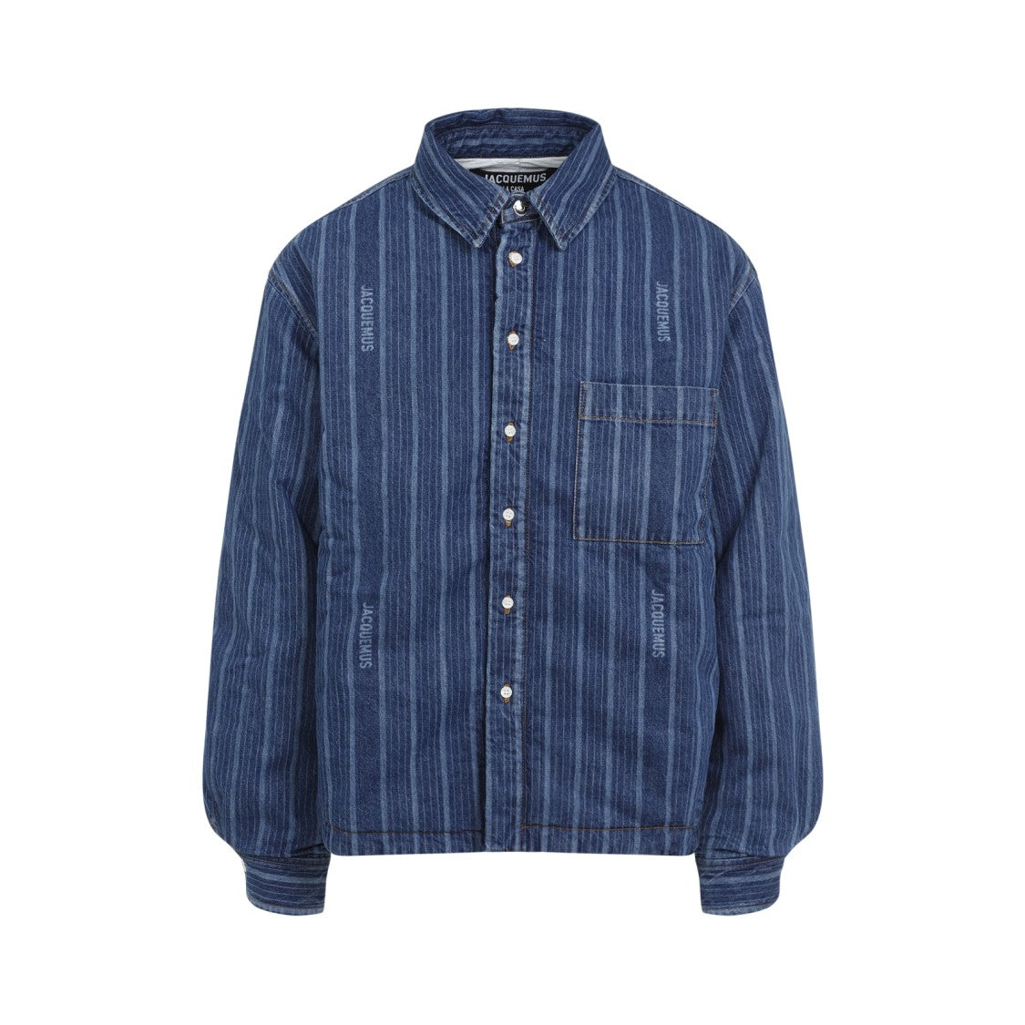 Jacquemus Striped Cotton Shirt With Button Closure And Chest Pocket