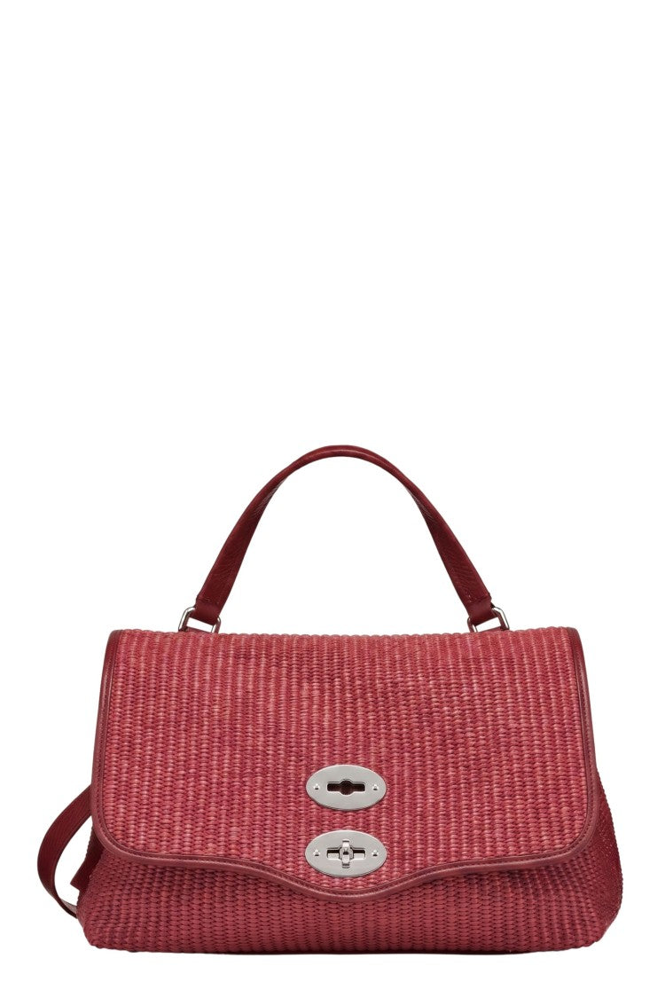 Zanellato Red Postina Wicker Small Swivel Buckle Polyester Shoulder Bag