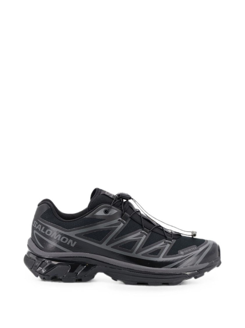 Salomon Low-Profile Black Sneakers With Geometric Accents