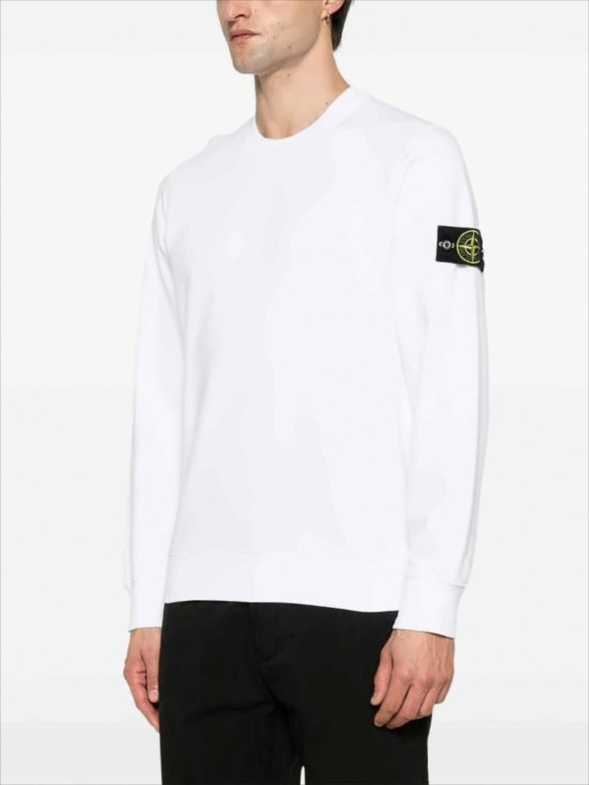 Stone Island Long-Sleeve Crewneck Sweatshirt With Compass Logo