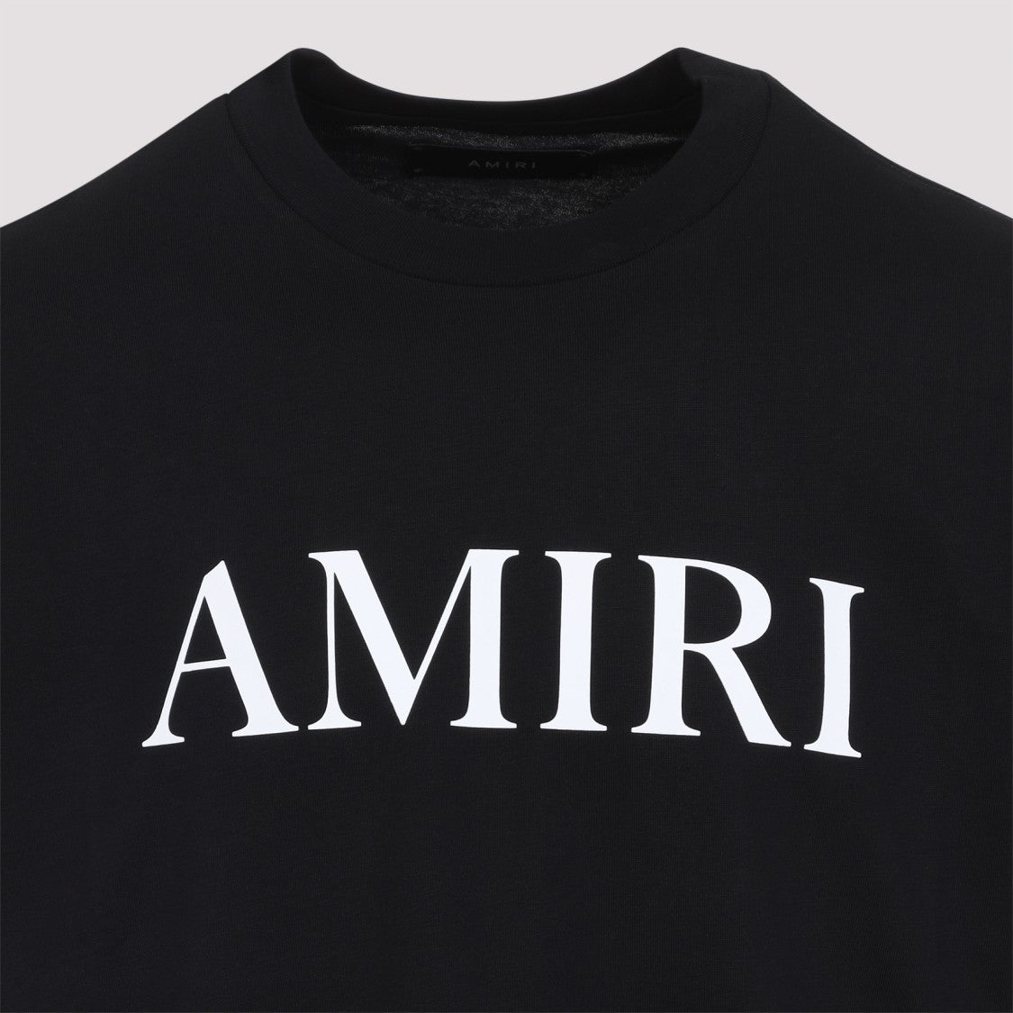 Amiri Black Cotton T-Shirt With Bold Logo