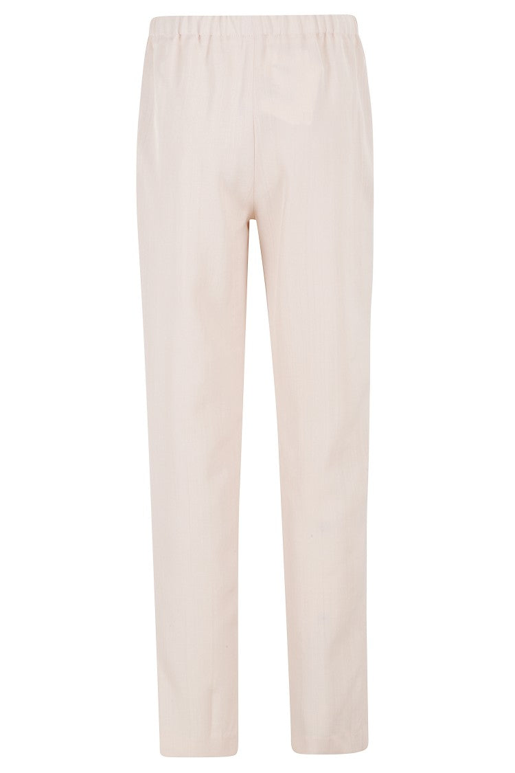 Loulou De Saison Pink Scot Mid-Rise Straight-Leg Viscose-Blend Pants