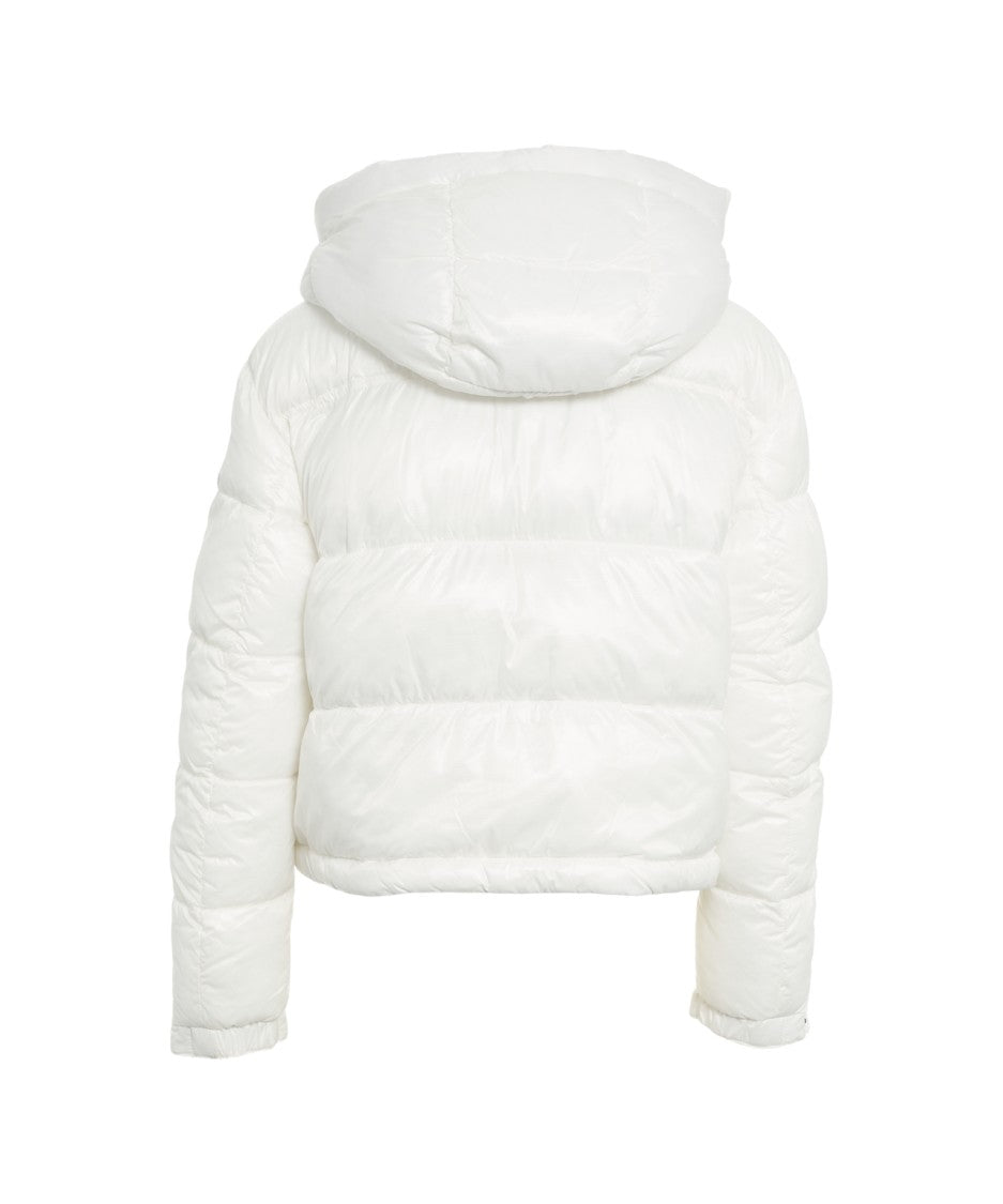 Blauer Quilted Down Jacket With Integrated Hood And Logo Detail