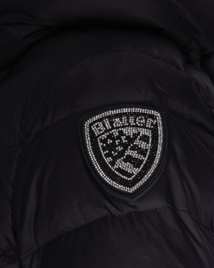 Blauer Black Charme Quilted Glossy Nylon Down Jacket
