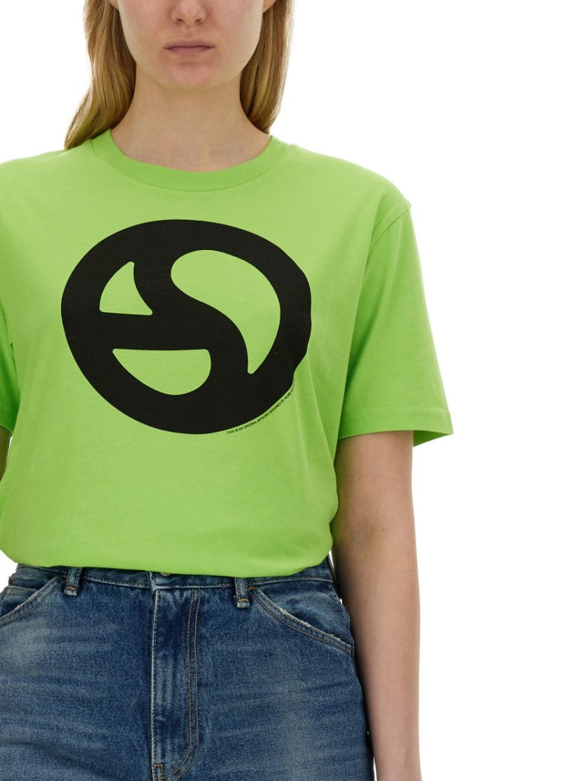 Acne Studios Short-Sleeved T-Shirt With Bold Graphic Print