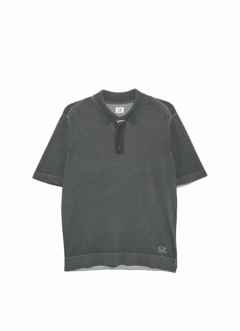 C.P. Company Classic Short-Sleeved Polo Shirt With Ribbed Cuffs