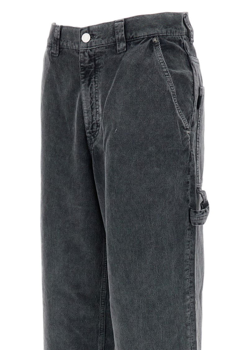 Haikure Ribbed Cotton Velvet Wide-Leg Trousers With Worker-Inspired Details